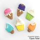 CUPCAKE & ICE CREAM | SUGAR DECORATIONS | BOX OF 72