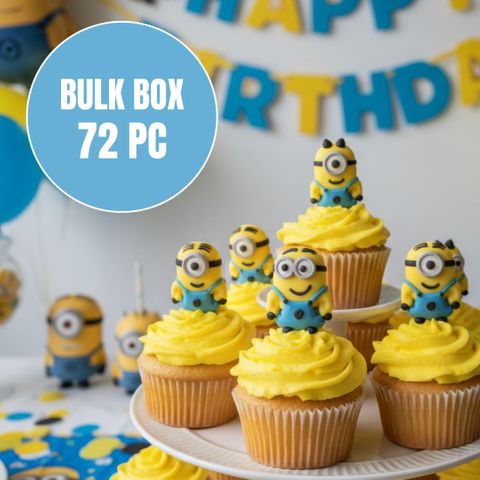 MINIONS WITH BODY | SUGAR DECORATIONS | BOX OF 72