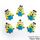 MINIONS WITH BODY | SUGAR DECORATIONS | BOX OF 72