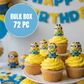 MINIONS WITH BODY | SUGAR DECORATIONS | BOX OF 72