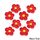 LARGE 5 PETAL SUGAR FLOWERS RED | BOX OF 96