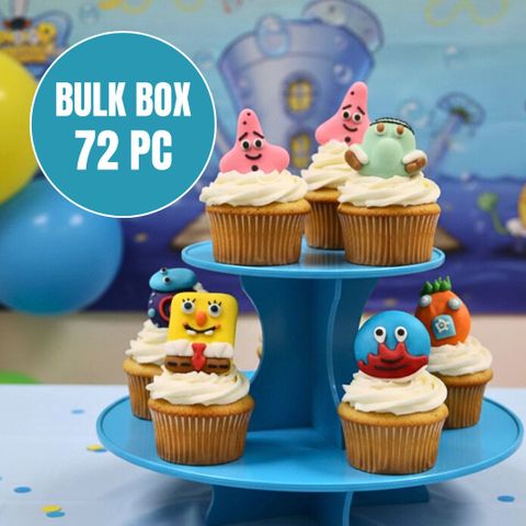 SPONGEBOB | SUGAR DECORATIONS | BOX OF 72