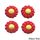 DAISY SWIRL SUGAR FLOWERS RED | BOX OF 150