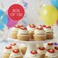DAISY SWIRL SUGAR FLOWERS RED | BOX OF 150