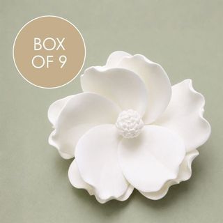LARGE WHITE MAGNOLIA | SUGAR FLOWERS | BOX OF 9