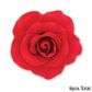 SINGLE ROSE LARGE RED | SUGAR FLOWERS | BOX OF 9