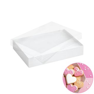 CLEAR LID COOKIE BOX | 17.5CM X 11.5CM X 4CM | RETAIL PACK