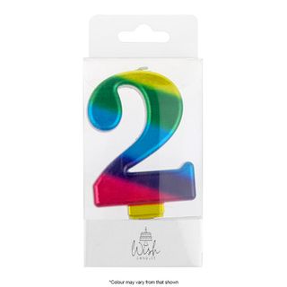 WISH | NUMBER 2 | RAINBOW GOLD METALLIC CANDLE