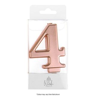 WISH | NUMBER 4 | ROSE GOLD METALLIC CANDLE