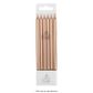 WISH | TALL LINE CANDLES | METALLIC ROSE GOLD | 12 CANDLES
