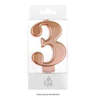 WISH | NUMBER 3 | ROSE GOLD METALLIC CANDLE