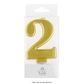 WISH | NUMBER 2 | GOLD METALLIC CANDLE