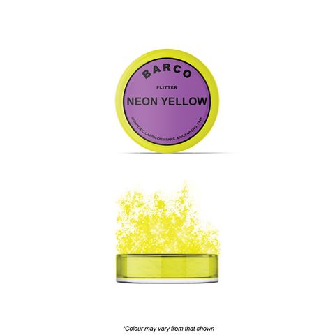 BARCO | FLITTER GLITTER | NEON YELLOW | NON TOXIC | 10ML