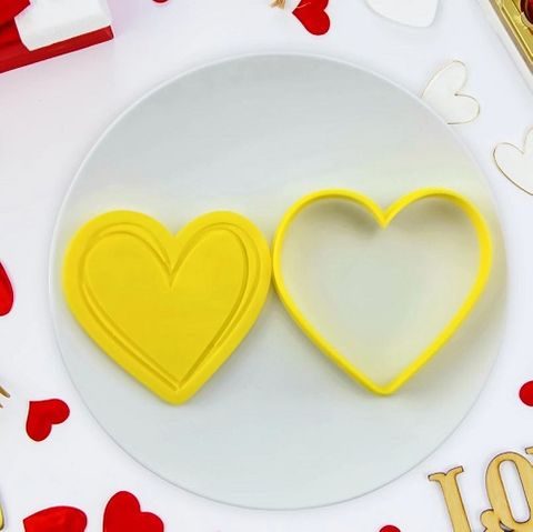 DRAWN HEART DEBOSSER SET | 80MM | CCC