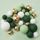 GREEN, WHITE, GOLD | DECO FOAM BALL TOPPER | 32 PC SET