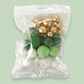 GREEN, WHITE, GOLD | DECO FOAM BALL TOPPER | 32 PC SET