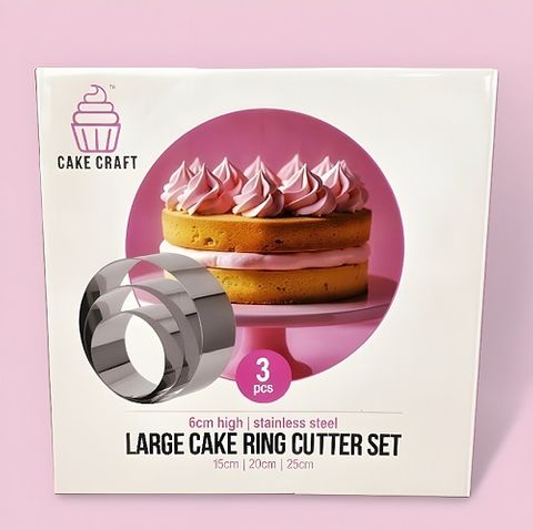 LARGE CAKE RING CUTTER SET | 3 PC