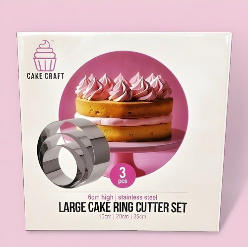 LARGE CAKE RING CUTTER SET | 3 PC