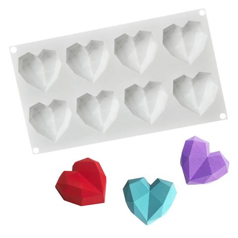 Geometric Heart Mold Heart Mold Silicone Mold 3D Silicone Heart