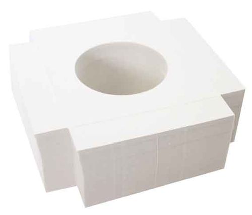 4X4X3 INCH CAKE BOX CUPCAKE TRAY INSERT | 1 HOLE | PE COATED