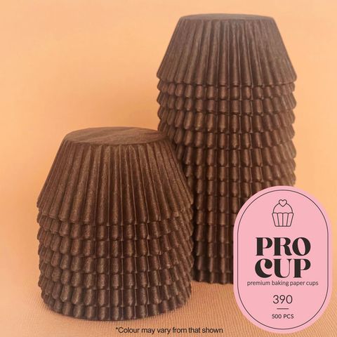 390 BAKING CUPS - CHOCOLATE - 500 PIECE PACK