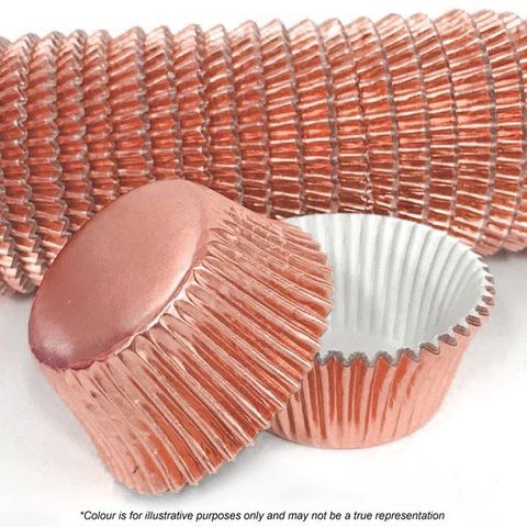 STANDARD Foil Cupcake Liners / Baking Cups – 50 ct ROSE GOLD