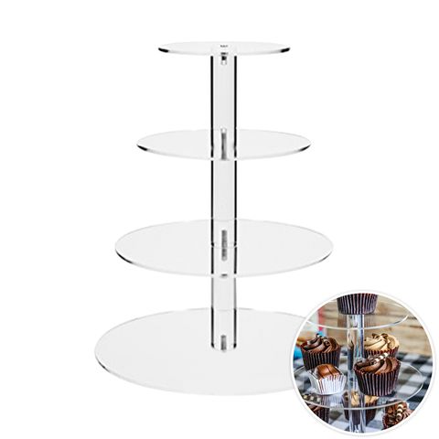 CAKE CRAFT ACRYLIC CAKE STAND ROUND 4 TIER