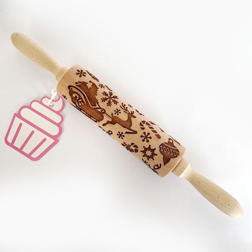 SANTA & SLEIGH | WOODEN ROLLING PIN