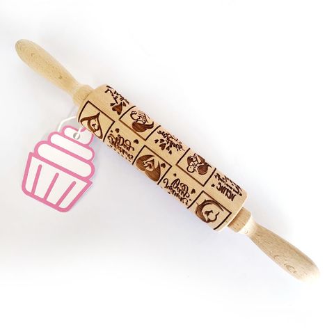 MOTHER'S DAY HEARTS | WOODEN ROLLING PIN