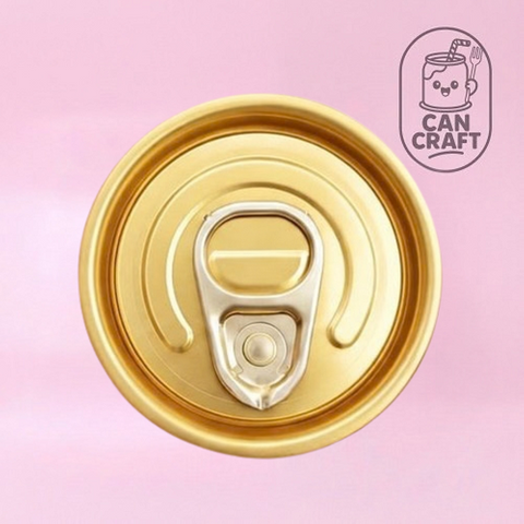 CAN CRAFT | GOLD RING PULL FULLY OPEN ALUMINIUM CAN LID | 100 PC