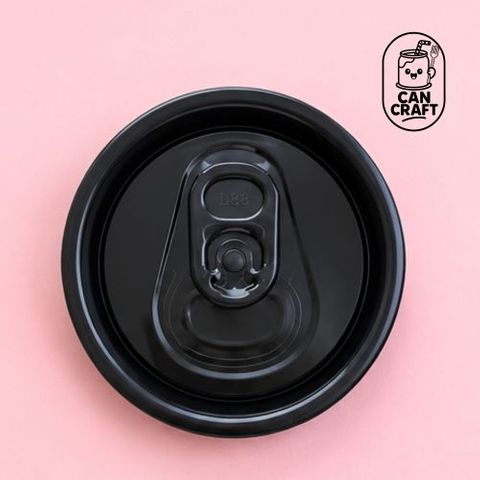 CAN CRAFT | BLACK RING PULL ALUMINIUM DRINK LIDS | 100 PC