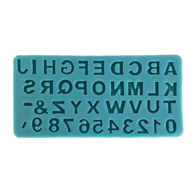 ALPHABET NUMBERS SET SILICONE MOULD