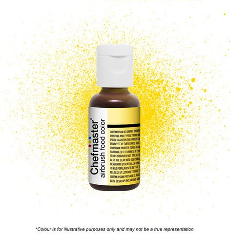 CHEFMASTER | CANARY YELLOW | AIRBRUSH FOOD COLOUR | 0.64 OZ/18 GRAMS