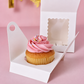 CAKE CRAFT | WHITE | 1 HOLE CUPCAKE BOX | RETAIL PACK