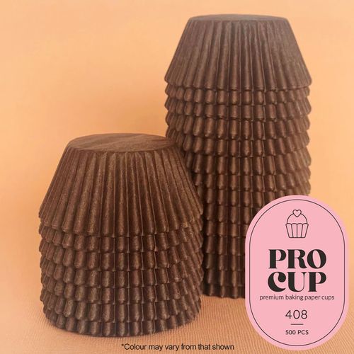 408 BAKING CUPS - CHOCOLATE BROWN - 500 PIECE PACK