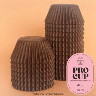 408 BAKING CUPS - CHOCOLATE BROWN - 500 PIECE PACK