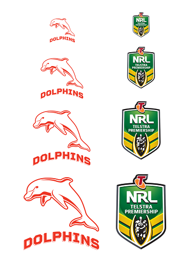 NRL DOLPHINS A4 LOGO SHEET | EDIBLE IMAGE