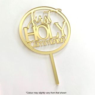CAKE CRAFT | FIRST HOLY COMMUNION | GOLD MIRROR | ACRYLIC TOPPER