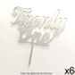 CAKE CRAFT | 6 PACK | TWENTY ONE | SILVER MIRROR | ACRYLIC TOPPER