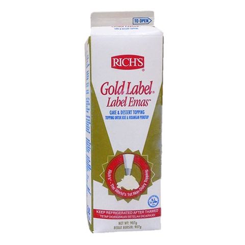 RICH'S | FROZEN GOLD LABEL CAKE & DESSERT TOPPING | 907 GRAMS