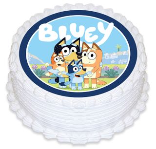 BLUEY GROUP | 160MM ROUND | EDIBLE IMAGE