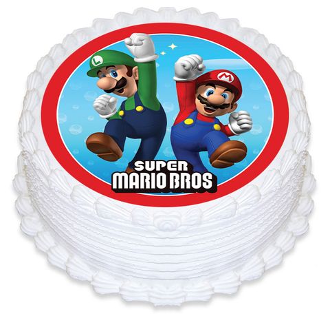 SUPER MARIO BROS. | 160MM ROUND | EDIBLE IMAGE