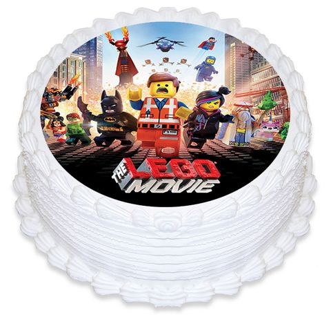 LEGO MOVIE | 160MM ROUND | EDIBLE IMAGE