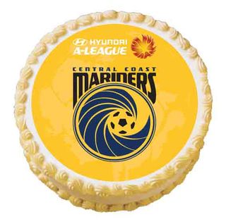A LEAGUE CENTRAL COAST MARINERS ROUND EDIBLE ICING IMAGE - 6.3 INCH / 16CM