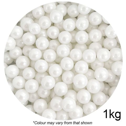 SPRINK'D | 8MM SUGAR BALLS PEARL | WHITE | 1KG