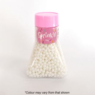 Edible Pearl Sugar Sprinkles White Candy 130g Baking Edible Cake Decor