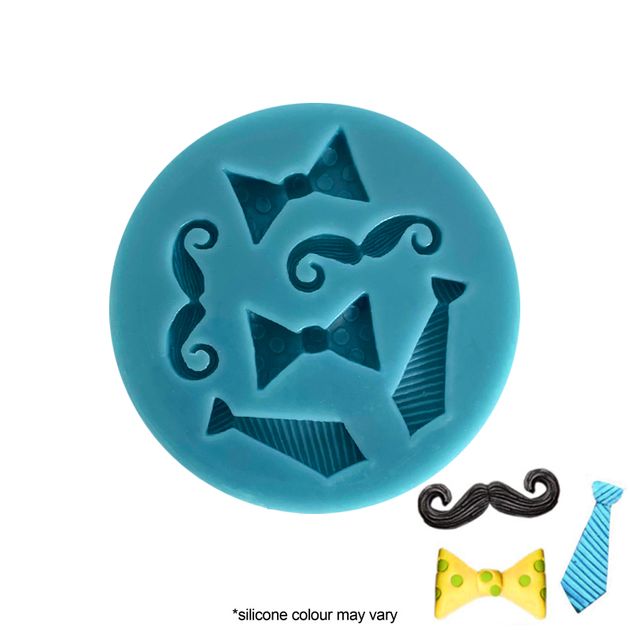 MOUSTACHE BOWS TIES SILICONE MOULD