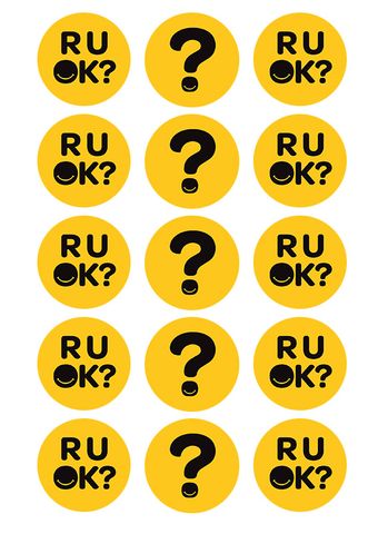 R U OK? DAY | 2 INCH/5CM CUPCAKE IMAGE SHEET - 15 PER SHEET