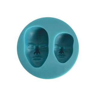 TWIN MALE FACE SILICONE MOULD