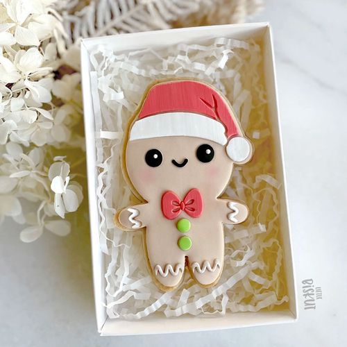 GINGERBREAD MAN WITH SANTA HAT | CUTTER & DEBOSSER SET | CCC